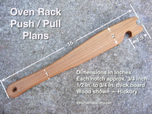 make an oven rack push pull stick